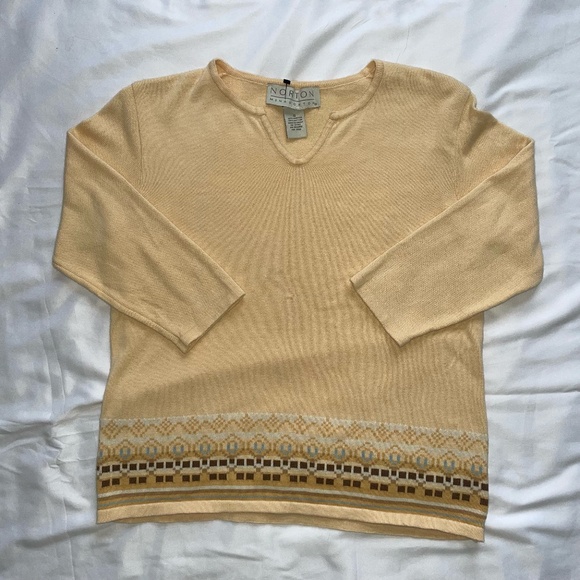 Norton McNaughton Yellow Sweater Top — Size S - Picture 1 of 5